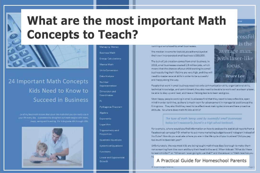 What are the most important Math Concepts to Teach?