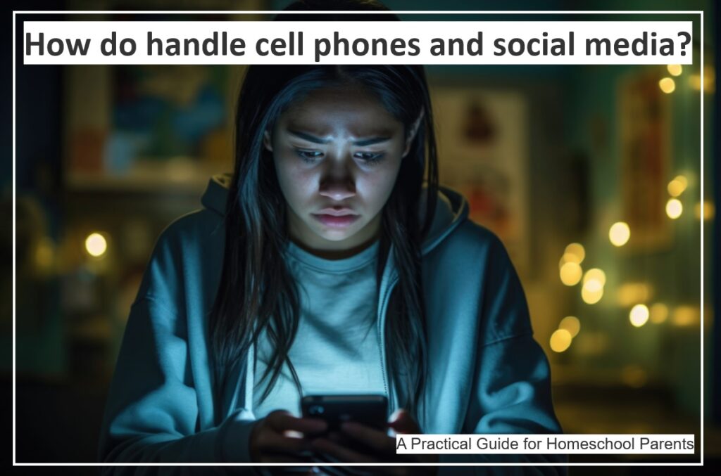 homeschool kids on cell phones and social media