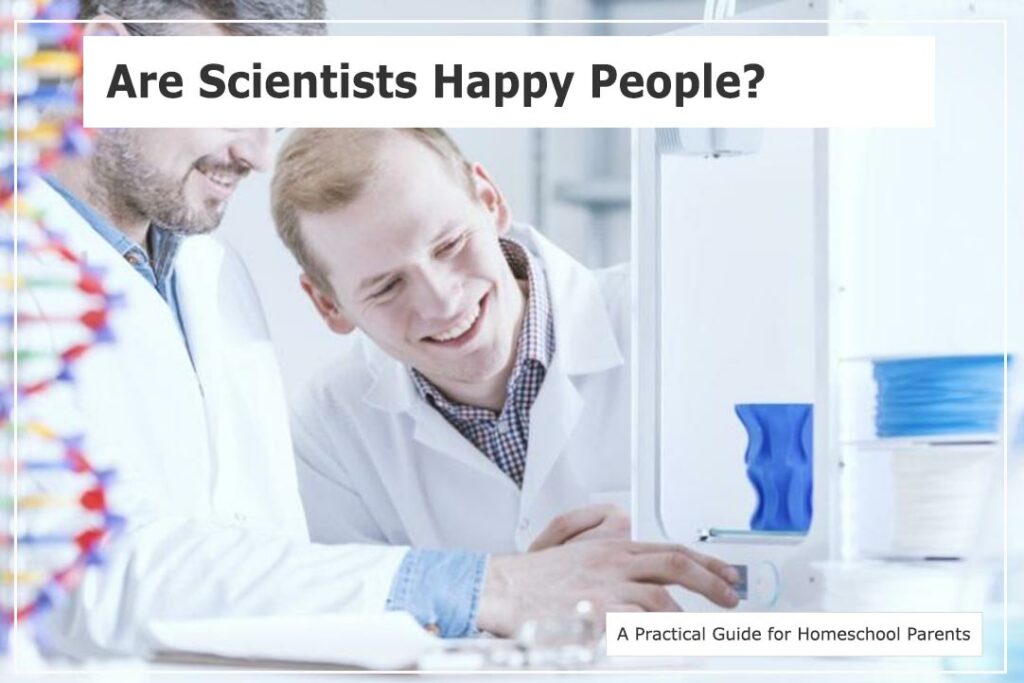 Two scientists are happy with their work